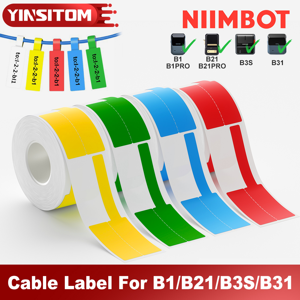 Heat Transfer Vinyl Roll - Niimbot Color Cable Label Waterproof Thermal