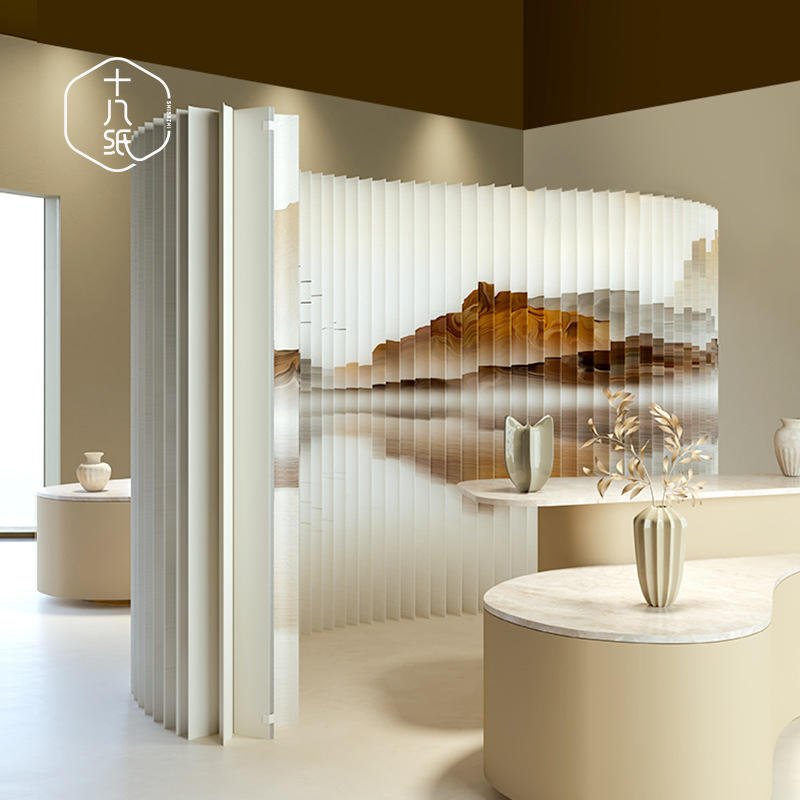Hall Commercial Printing - Eighteen-Panel Paper Screen Partition,-Style Entrance Hall,