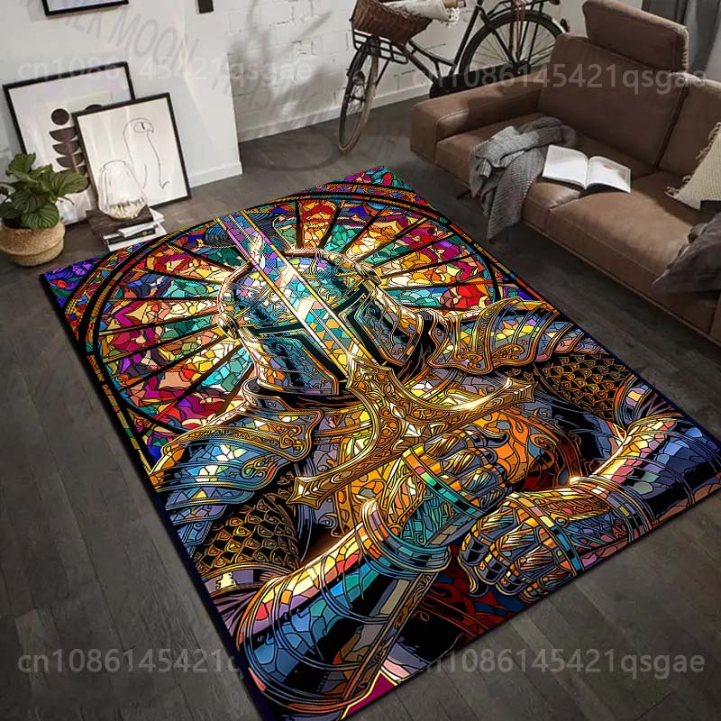1PC Stained glass knight sword - Commercial Glass Printing ulasan dan harga