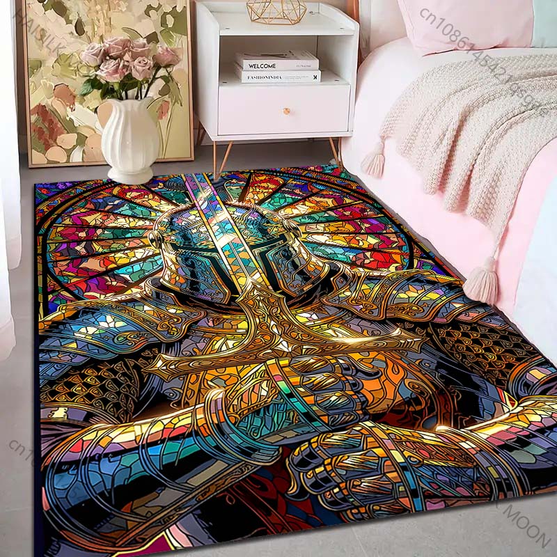 1PC Stained glass knight sword - Commercial Glass Printing ulasan dan harga