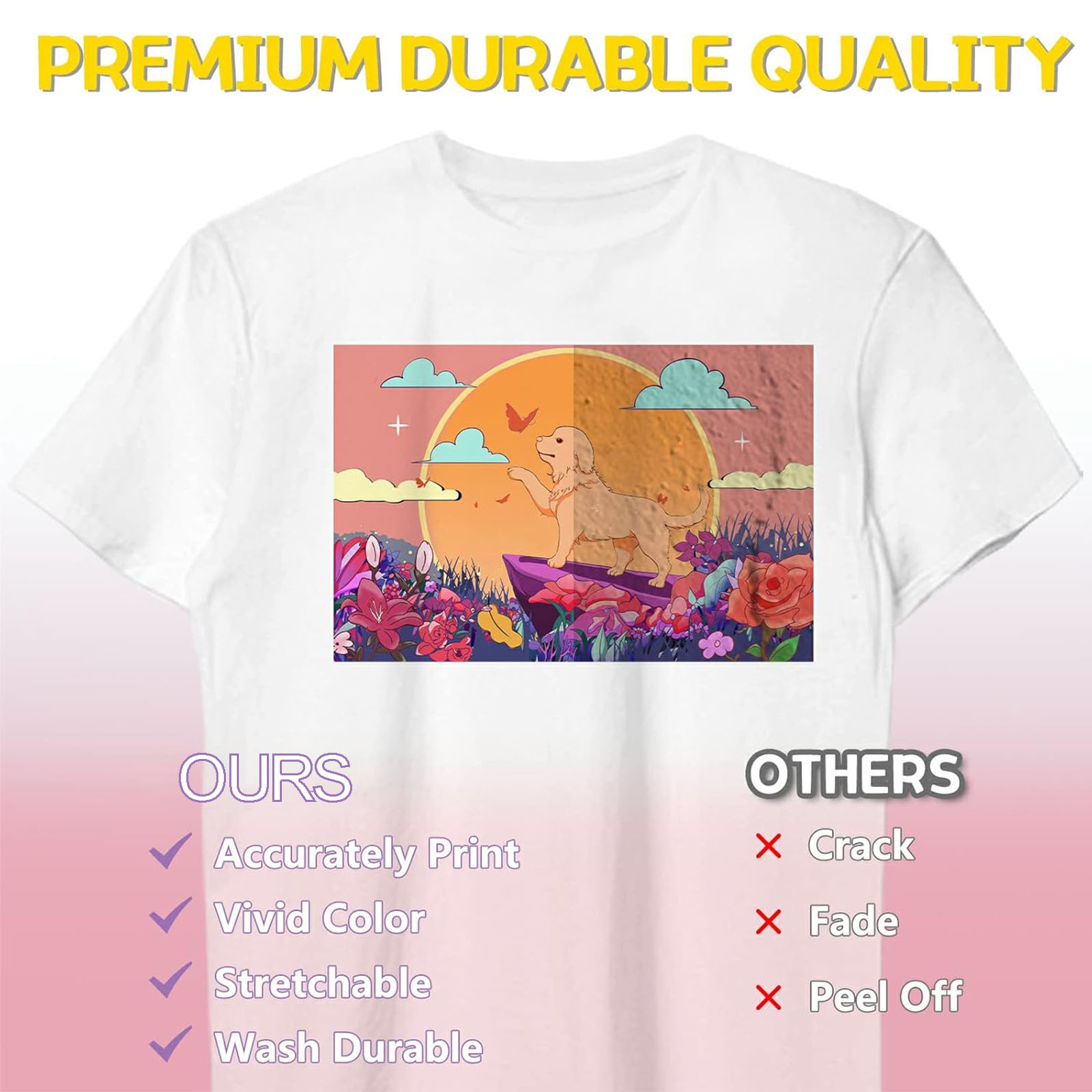 5 Sheets A4 Heat Transfer Pape - Heat Transfer Vinyl Roll ulasan dan harga