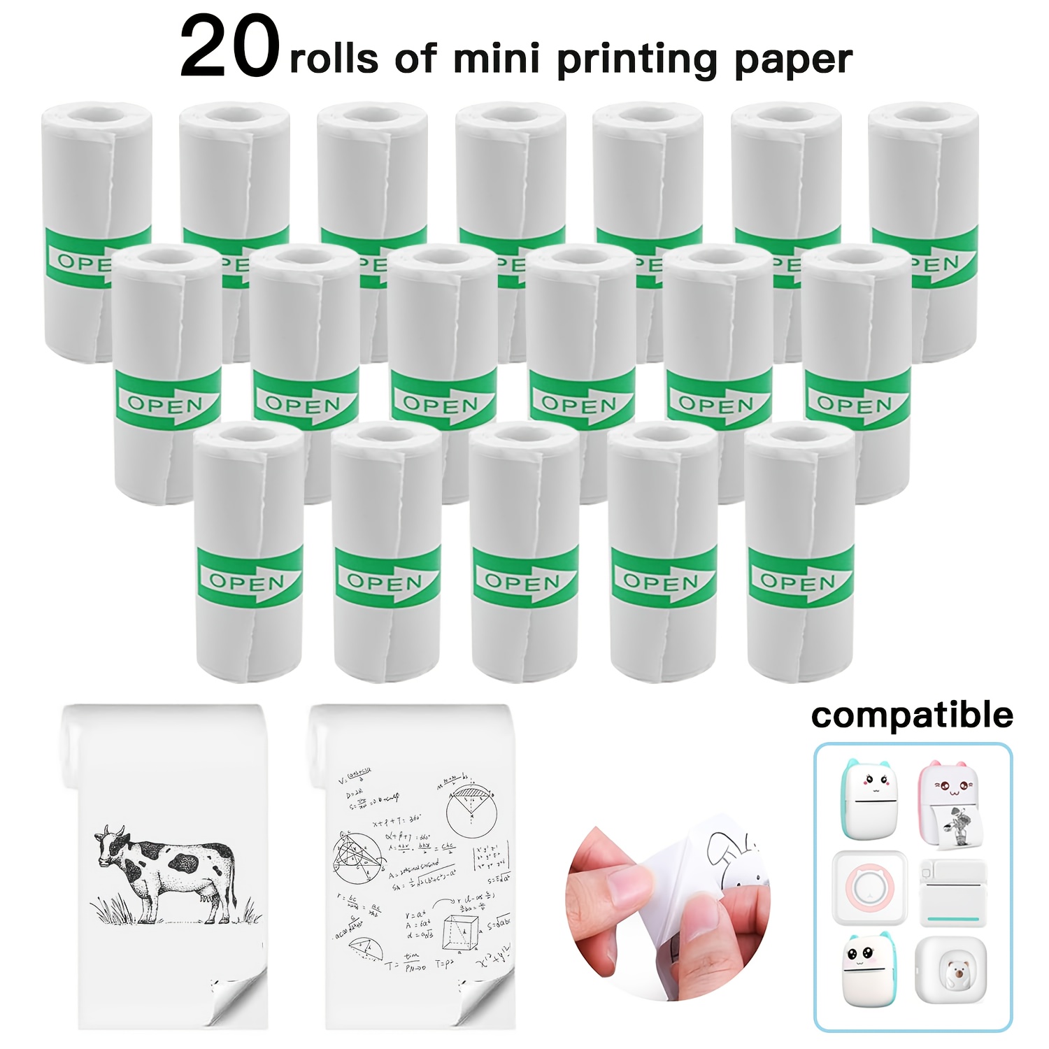 20 Rolls White Thermal Sticker - Heat Transfer Vinyl Roll ulasan dan harga