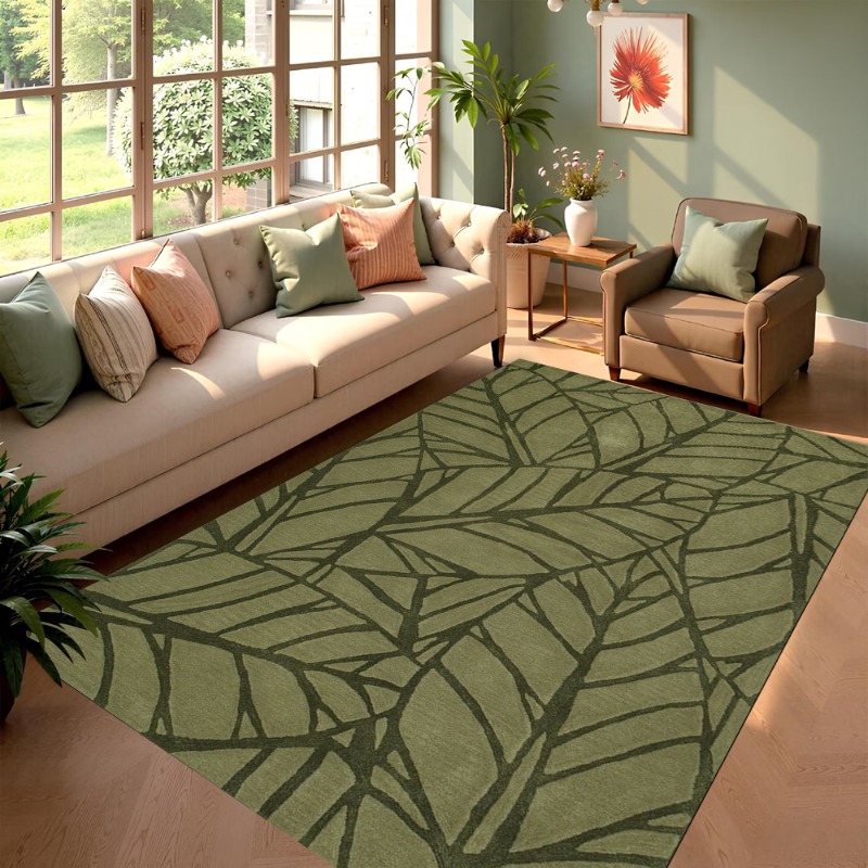 Green Leaf Carpet Nordic Style - Hall Commercial Printing ulasan dan harga