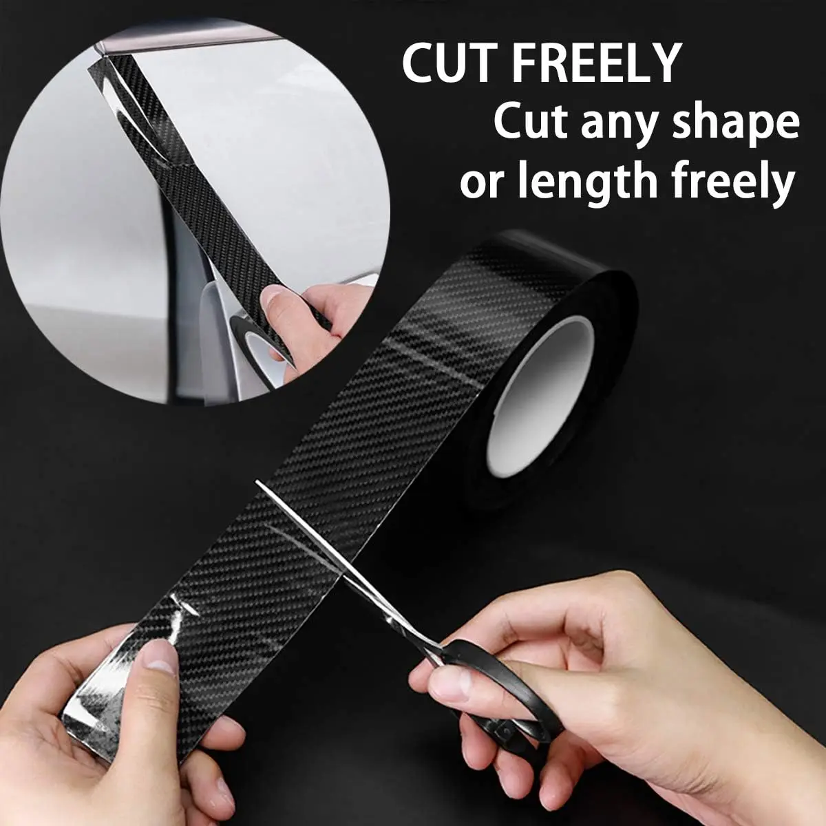 Carbon Fiber Car 3D Tape Stick - Heat Transfer Vinyl Roll ulasan dan harga